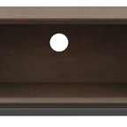 Meuble TV/média industriel moderne WYNDENHALL Devlin en bois massif de 183 cm de large, couleur noyer brun, pour téléviseurs jusqu'à 80 pouces