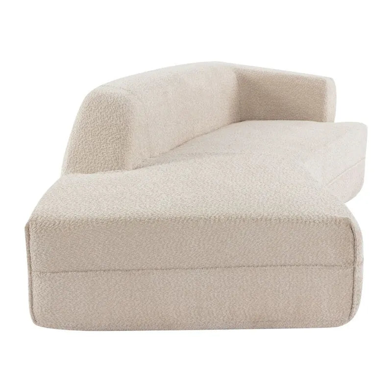 109.4 Chaise longue incurvée Canapé moderne d'intérieur pour salon, Beige