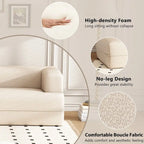 109.4 Chaise longue incurvée Canapé moderne d'intérieur pour salon, Beige