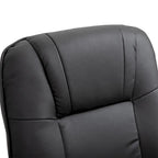 Fauteuil de relaxation pivotant réglable en cuir avec repose-pieds et accoudoirs