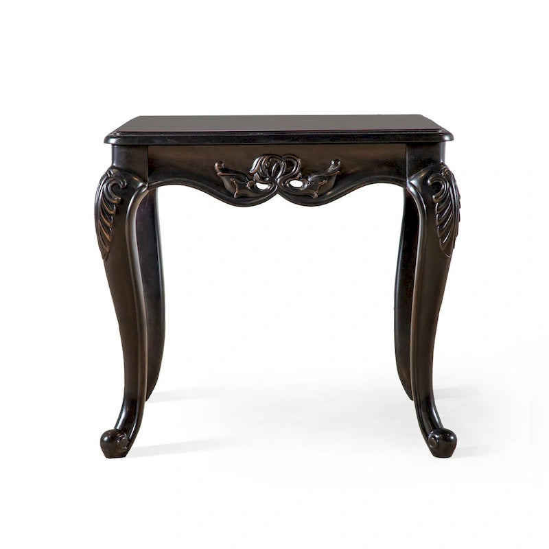 Table d'appoint traditionnelle Clarissa en bois massif avec pieds sculptés de Furniture of America