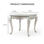 Table d'appoint traditionnelle Clarissa en bois massif avec pieds sculptés de Furniture of America
