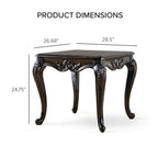 Table d'appoint traditionnelle Clarissa en bois massif avec pieds sculptés de Furniture of America