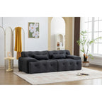 Canapé ressort mousse beige / noir, 2-3 places