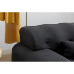 Canapé ressort mousse beige / noir, 2-3 places