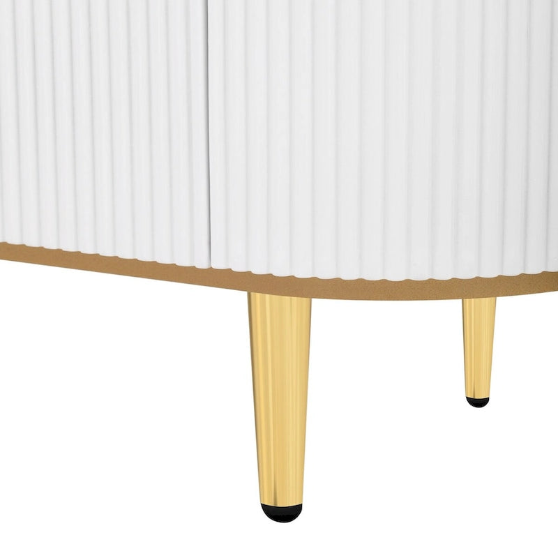 Meuble TV moderne pour téléviseurs jusqu'à 80 pouces, centre de divertissement avec 4 tiroirs et 1 placard