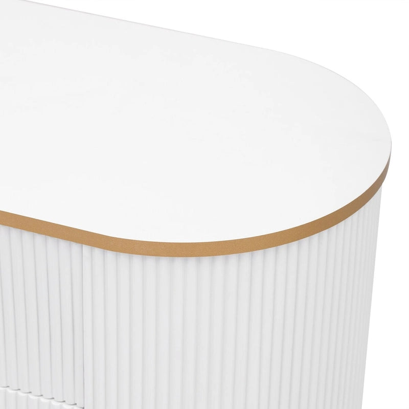 Meuble TV moderne pour téléviseurs jusqu'à 80 pouces, centre de divertissement avec 4 tiroirs et 1 placard