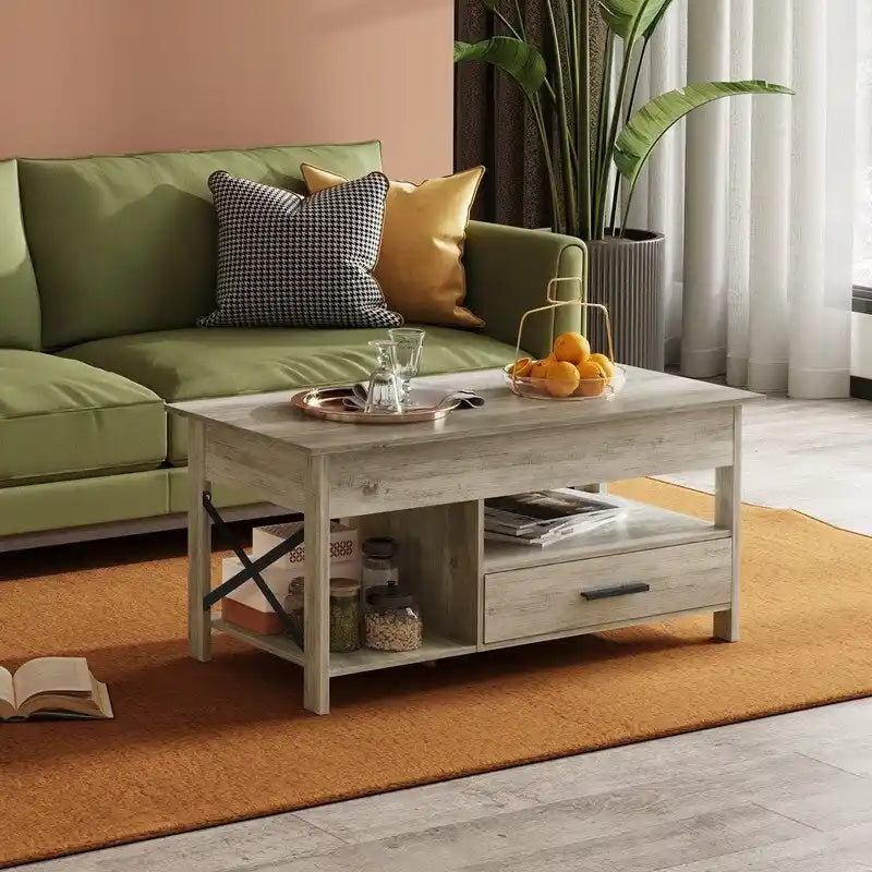 Table basse de salon avec rangement - 18.9P x 38.58L x 17.83H