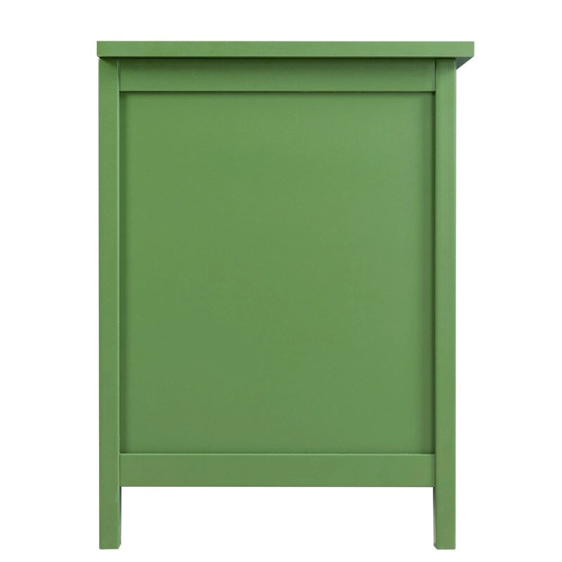 Meuble TV vert vintage, buffet de maison d'artiste avec portes et étagères en verre, meuble de rangement d'appoint pour bar à café