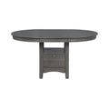 Table à manger en bois avec rangement, gris moyen