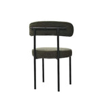 Chaises de salle à manger en bouclette, chaise à dossier incurvé de style Mid-Century Moderne, lot de 2