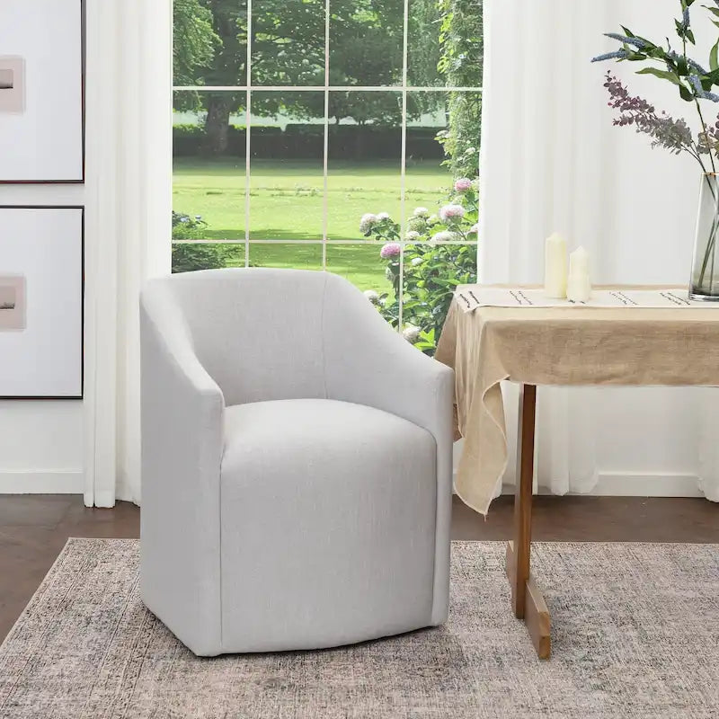Fauteuil de salle à manger roulant KINWELL 25 en tissu de performance