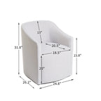 Fauteuil de salle à manger roulant KINWELL 25 en tissu de performance