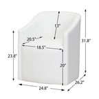 Fauteuil de salle à manger roulant KINWELL 25 en tissu de performance