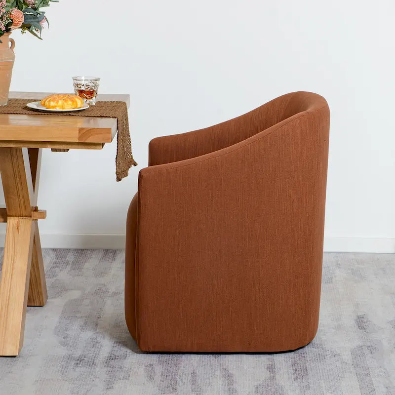 Fauteuil de salle à manger roulant KINWELL 25 en tissu de performance