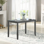 Table à manger rectangulaire classique en bois hauteur comptoir pour petit espace - Grise