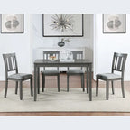 Table à manger rectangulaire classique en bois hauteur comptoir pour petit espace - Grise