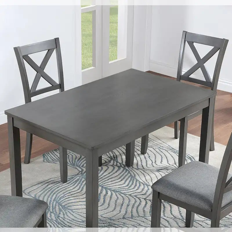 Table à manger rectangulaire classique en bois hauteur comptoir pour petit espace - Grise