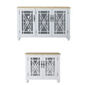 Ensemble de buffet de rangement floral 2 pièces – 139,7 cm et 96,5 cm de largeur – 139,7 cm et 96,5 cm de largeur