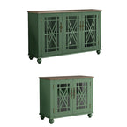Ensemble de buffet de rangement floral 2 pièces – 139,7 cm et 96,5 cm de largeur – 139,7 cm et 96,5 cm de largeur
