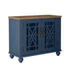 Ensemble de buffet de rangement floral 2 pièces – 139,7 cm et 96,5 cm de largeur – 139,7 cm et 96,5 cm de largeur