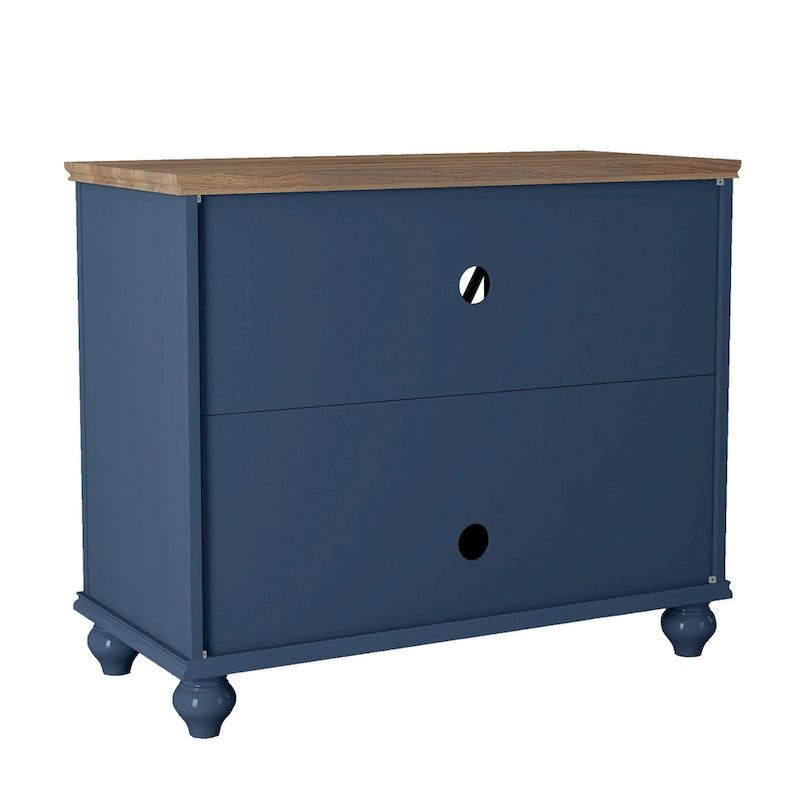 Ensemble de buffet de rangement floral 2 pièces – 139,7 cm et 96,5 cm de largeur – 139,7 cm et 96,5 cm de largeur