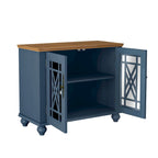 Ensemble de buffet de rangement floral 2 pièces – 139,7 cm et 96,5 cm de largeur – 139,7 cm et 96,5 cm de largeur