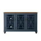 Ensemble de buffet de rangement floral 2 pièces – 139,7 cm et 96,5 cm de largeur – 139,7 cm et 96,5 cm de largeur