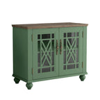 Ensemble de buffet de rangement floral 2 pièces – 139,7 cm et 96,5 cm de largeur – 139,7 cm et 96,5 cm de largeur
