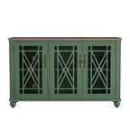 Ensemble de buffet de rangement floral 2 pièces – 139,7 cm et 96,5 cm de largeur – 139,7 cm et 96,5 cm de largeur