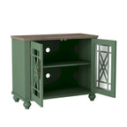 Ensemble de buffet de rangement floral 2 pièces – 139,7 cm et 96,5 cm de largeur – 139,7 cm et 96,5 cm de largeur
