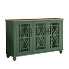 Ensemble de buffet de rangement floral 2 pièces – 139,7 cm et 96,5 cm de largeur – 139,7 cm et 96,5 cm de largeur