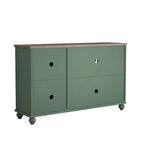 Ensemble de buffet de rangement floral 2 pièces – 139,7 cm et 96,5 cm de largeur – 139,7 cm et 96,5 cm de largeur
