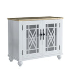 Ensemble de buffet de rangement floral 2 pièces – 139,7 cm et 96,5 cm de largeur – 139,7 cm et 96,5 cm de largeur