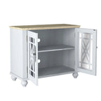 Ensemble de buffet de rangement floral 2 pièces – 139,7 cm et 96,5 cm de largeur – 139,7 cm et 96,5 cm de largeur