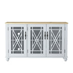 Ensemble de buffet de rangement floral 2 pièces – 139,7 cm et 96,5 cm de largeur – 139,7 cm et 96,5 cm de largeur