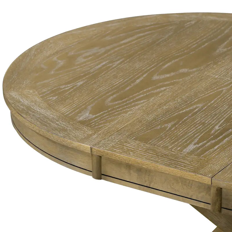 Ensemble table à manger fonctionnel avec table extensible et 4 chaises rembourrées