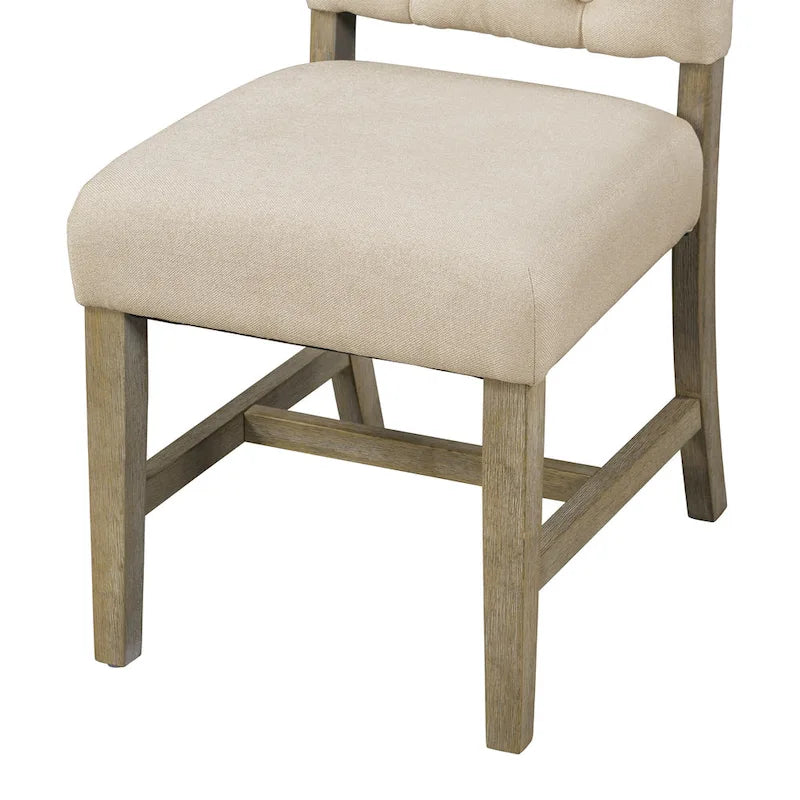 Ensemble table à manger fonctionnel avec table extensible et 4 chaises rembourrées
