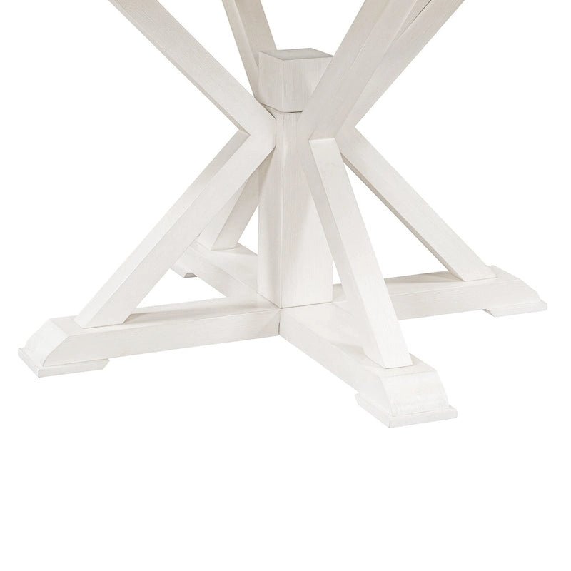 Ensemble table à manger fonctionnel avec table extensible et 4 chaises rembourrées