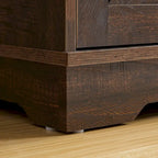 Meuble de rangement pour buffet de style porte de grange avec casier à vin
