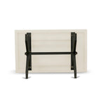 Ensemble de salle à manger East West Furniture – une table de cuisine et des chaises de salle à manger empilables – noir brossé (pièces et options d'assise)