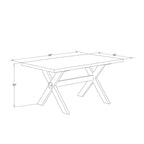 Ensemble de salle à manger East West Furniture – une table de cuisine et des chaises de salle à manger empilables – noir brossé (pièces et options d'assise)