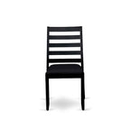 Ensemble de salle à manger East West Furniture – une table de cuisine et des chaises de salle à manger empilables – noir brossé (pièces et options d'assise)