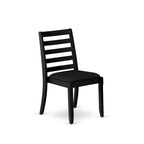 Ensemble de salle à manger East West Furniture – une table de cuisine et des chaises de salle à manger empilables – noir brossé (pièces et options d'assise)