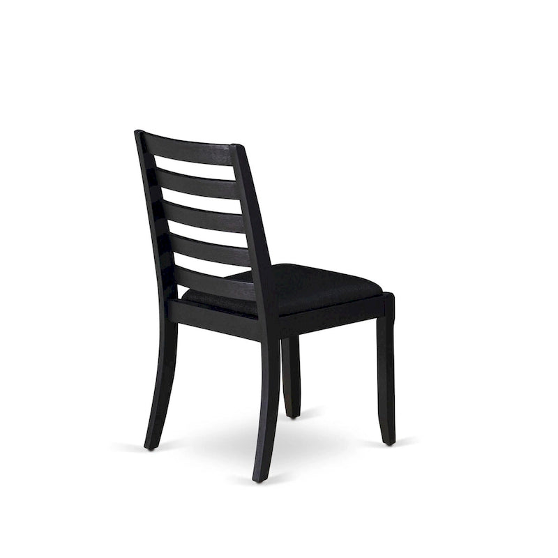 Ensemble de salle à manger East West Furniture – une table de cuisine et des chaises de salle à manger empilables – noir brossé (pièces et options d'assise)