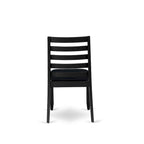 Ensemble de salle à manger East West Furniture – une table de cuisine et des chaises de salle à manger empilables – noir brossé (pièces et options d'assise)