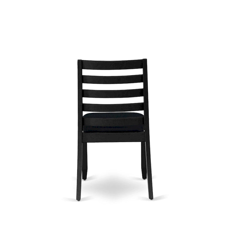 Ensemble de salle à manger East West Furniture – une table de cuisine et des chaises de salle à manger empilables – noir brossé (pièces et options d'assise)