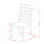 Ensemble de salle à manger East West Furniture – une table de cuisine et des chaises de salle à manger empilables – noir brossé (pièces et options d'assise)