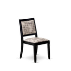 Ensemble de salle à manger East West Furniture – une table de cuisine et des chaises de salle à manger empilables – noir brossé (pièces et options d'assise)