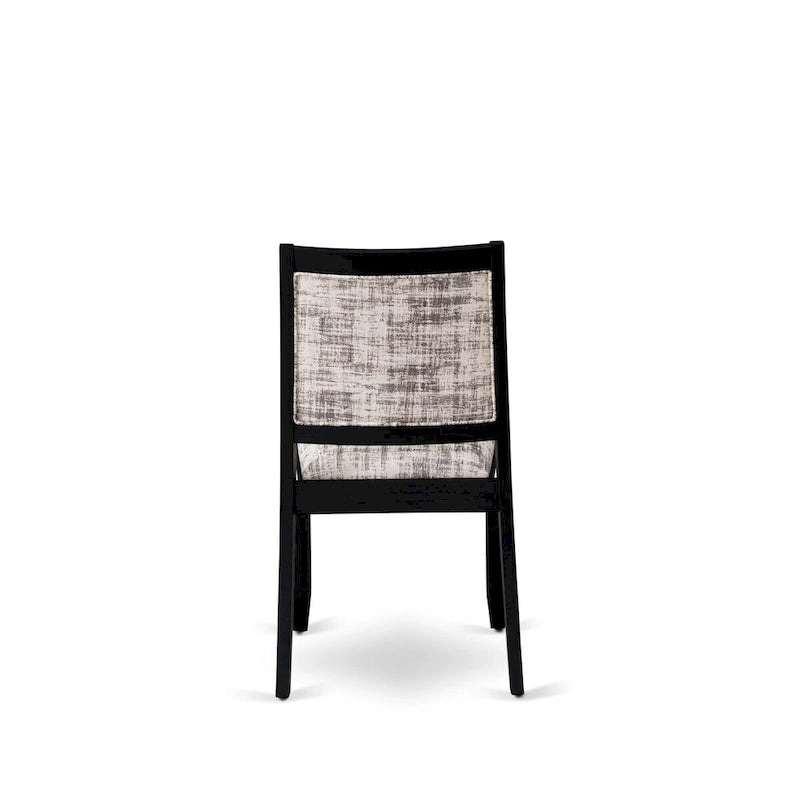 Ensemble de salle à manger East West Furniture – une table de cuisine et des chaises de salle à manger empilables – noir brossé (pièces et options d'assise)